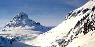Logan Pass and Clements Mountain in Glacier Park